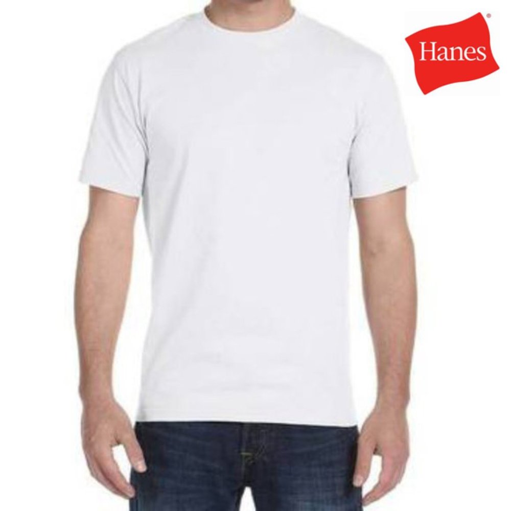 HANES BEEFY T Mens T-Shirt Size Large New Cotton